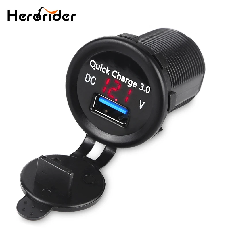Auto Car USB Charger voltage meter usb socket cigarette lighter Power