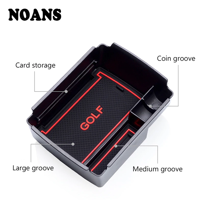 NOANS 1pcs For Volkswagen Golf MK7 VW Golf 7 Car Center Console Armrest Storage Box Covers Interior Decoration Accessories