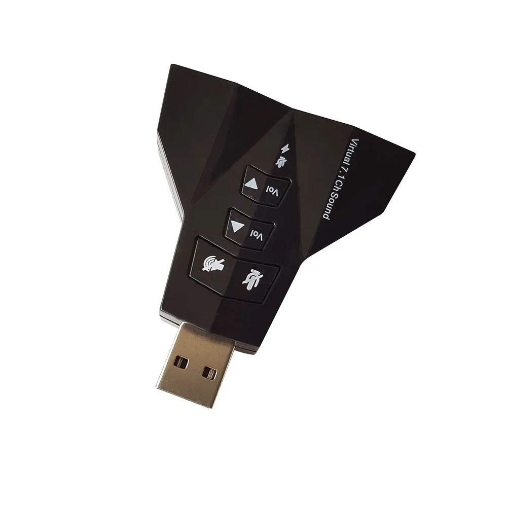 2 в 1 3D Внешний usb звуковая карта 7 канальный Цифровой Двойной Виртуальный 3.5mm USB