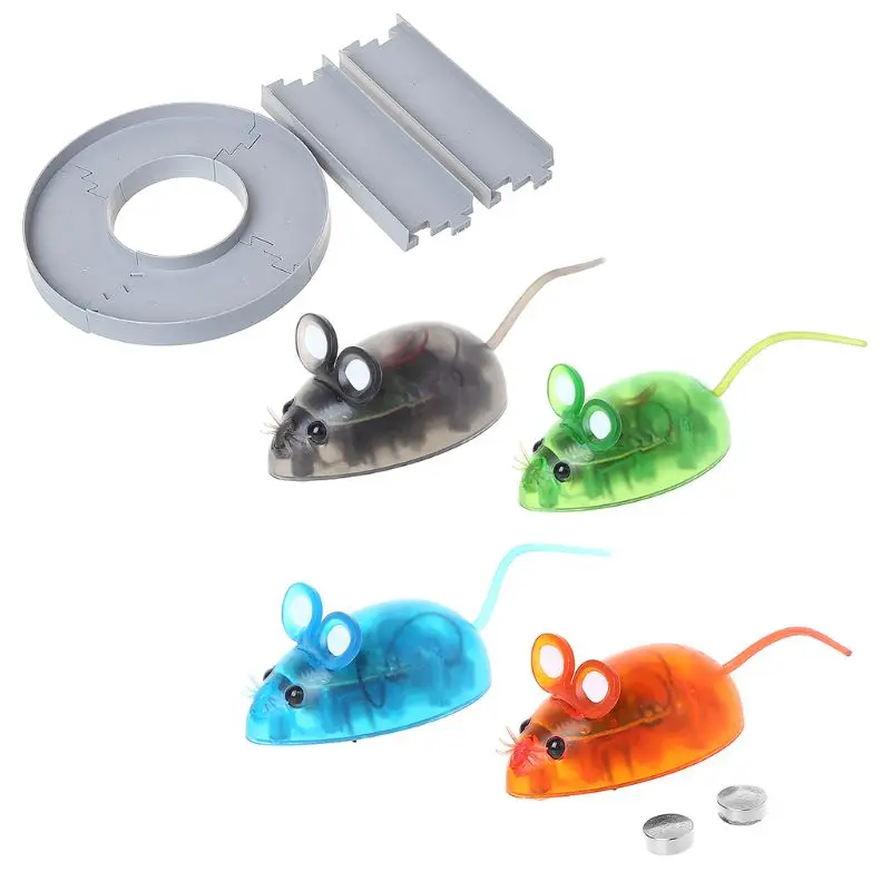 

Funny Nano Colorful Electronic Pet Toys Robotic Rat Children Kids Christmas Gift Cat Playing Toy