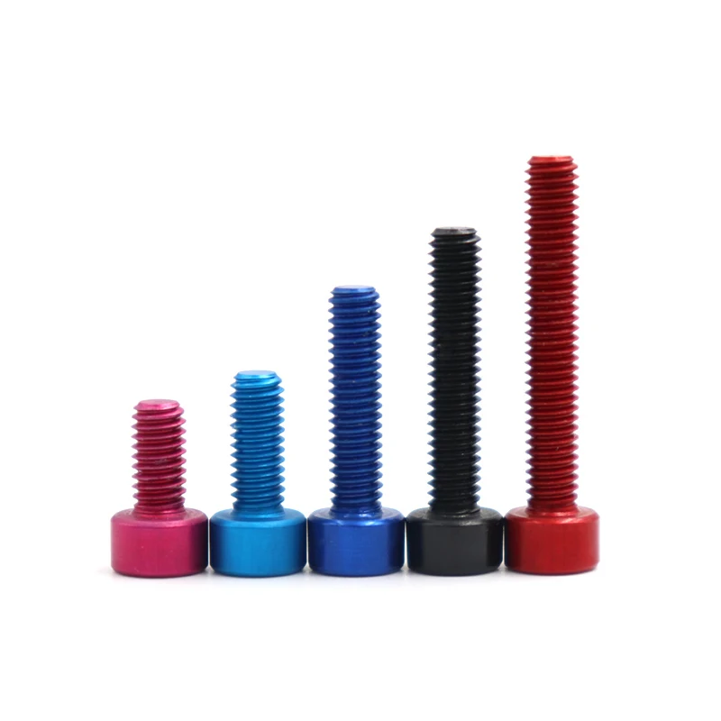 

5pcs M4 inner hexagon screws circle column head screw ultralight FPV cup hair bolts 7075 aluminum alloy five colors optional