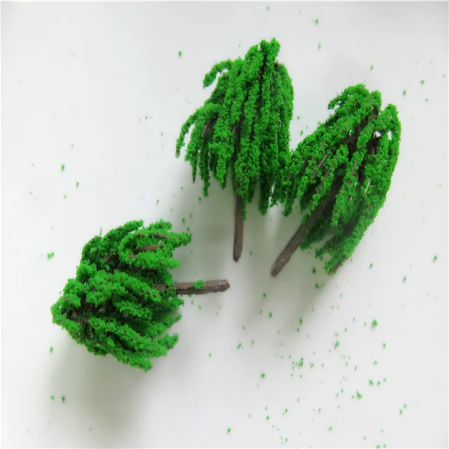 new architecture 3d scale artificial plastic model  green tree  layout32