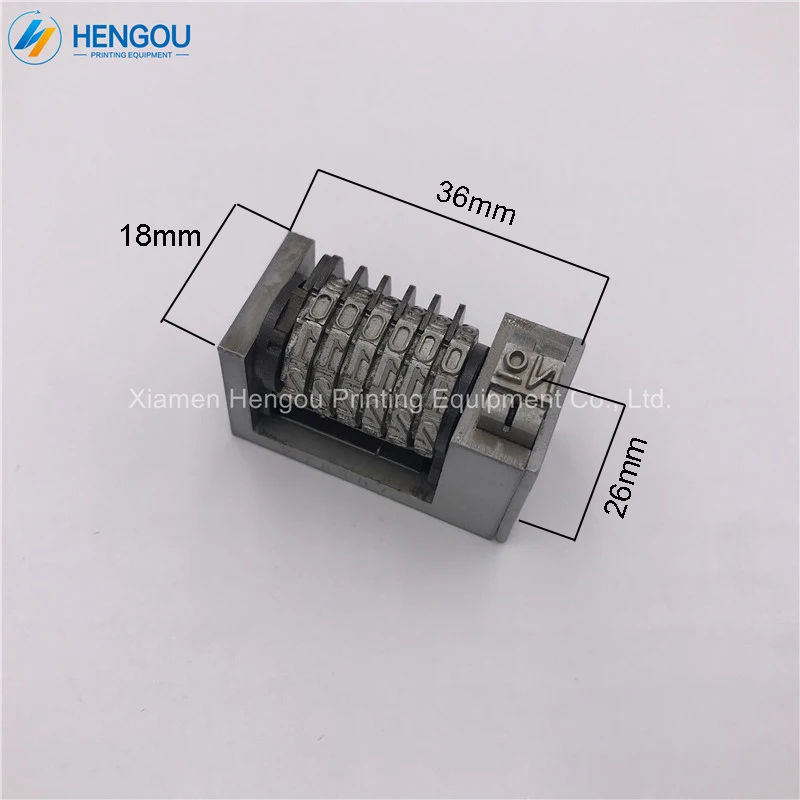 

2 Pieces Full Steel 4x8 Cicero Forward 6 digits Numbering Machine for Letterpress Numbering Machine,Gothic Type, No.sign