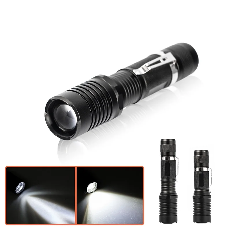 1PC Led Flashlight Tactical Torch 18650/AAA Battery USB Rechargeable Lights Waterproof Led Lamp Portable Camping Lantern