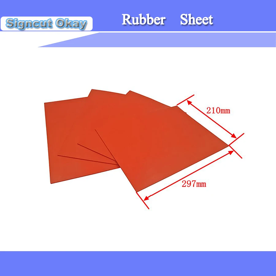 

1PC A4 2.3mm Red Laser Rubber Sheet for Laser Engraving Machine to Making Stamp DIY Crafts Material Supplies 297x210mm