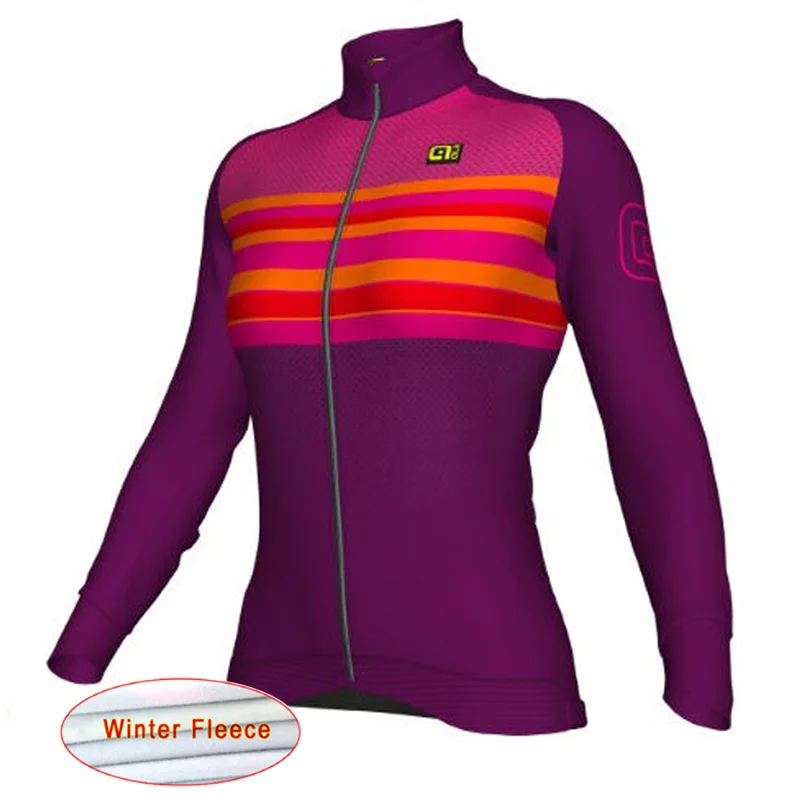 Ale Cycling Jersey Women Winter Long Sleeve Bike Clothes Thermal Fleece