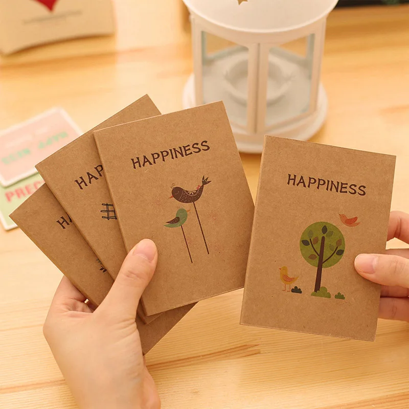 

40Sheets Kraft Paper Planner Diary Sketchbook Bullet Journal Coil Notebooks For Kid Girls Gift School Office Supplies Stationery