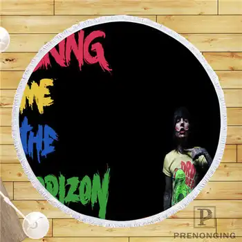 

Custom DIY Customized Microfiber Fabric bring_me_the_horizon (1 Round Beach Blanket Towel Printed on Demand 150cm #19-01-28-3-25