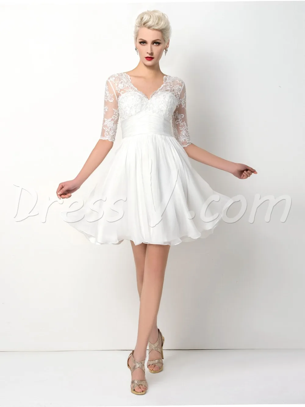 Plata Vestidos De Fiesta Vestido de Cóctel de Encaje Más