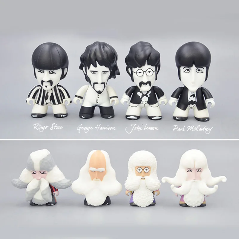 

7.5CM The Beatle Figure Toy John Lennon Paul McCartney Ringo forever Beatle PVC Action Figures Collection Model Kids Toys