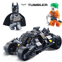 Decool 7105 Model building kits compatible with lego Super Heroes AvenTumbler Batmobile Batwing 3D blocks model building toys