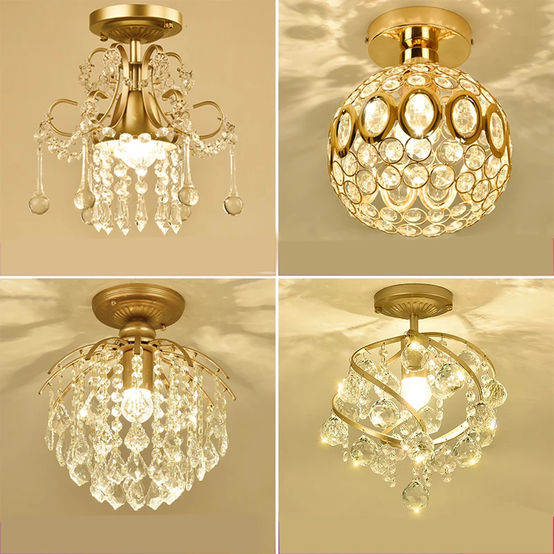 

2018 crystal Light Suspension Luminaire Modern in Ceiling light Hall Entrance Door Hallway Bar Balcony Study Bedroom