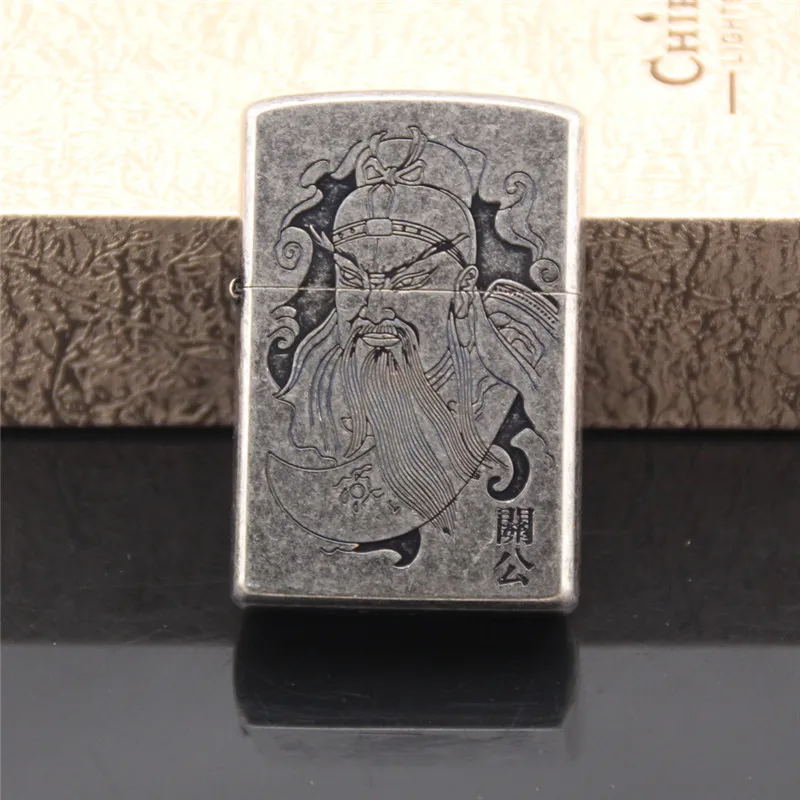 CHIEF Guan Yu Chief газовая зажигалка для сигарет керосин кремневый бензин винтажная бензиновая Зажигалка масло бензин многоразовый