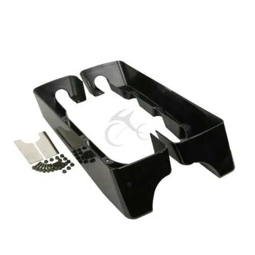 

Motorcycle 4" Hard Stretched Saddle Bag Extensions For Harley Davidson Touring Touring Road King Glide Models 94-13
