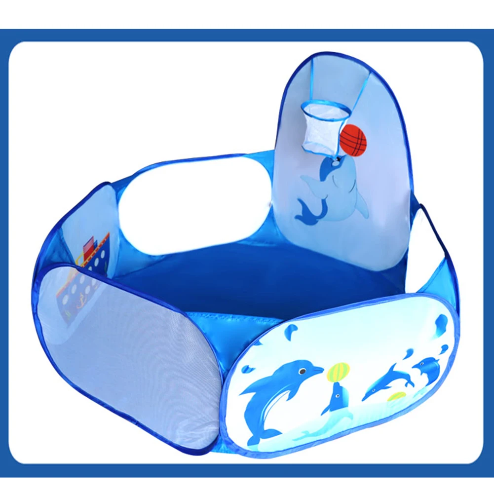 Мультяшный Дельфин узор OUTAD детский мяч яма Складная моющаяся игрушка для бассейна детская Шестигранная океан игра палатка дом