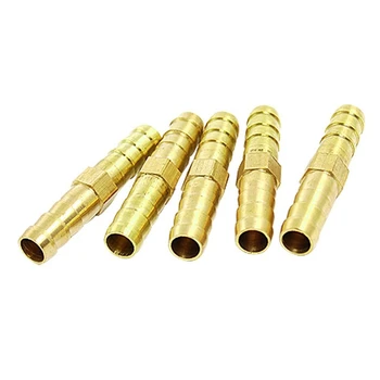 

5 pieces Air Gas 8 mm Brass Straight Hose Connector