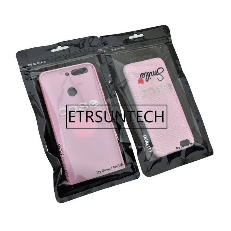 

2000Pcs/Lot 12X21cm Plastic zipper Bag Cell Phone Accessories Mobile Phone Case Cover Packaging Package Bag for 7P 8Plus