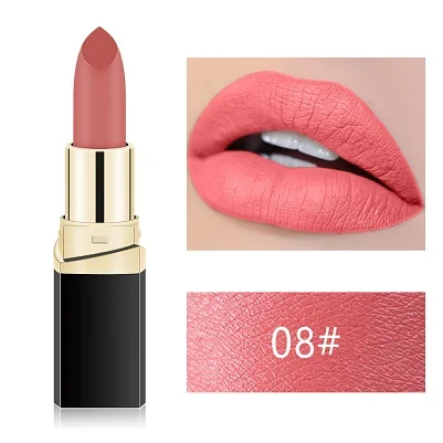 MISS ROSE Lipstick Matte Waterproof Make Up Long Lasting Lip Stick 42 Colors Easy To Wear Lipstick Lips Makeup Mate Lipstick - Цвет: 8