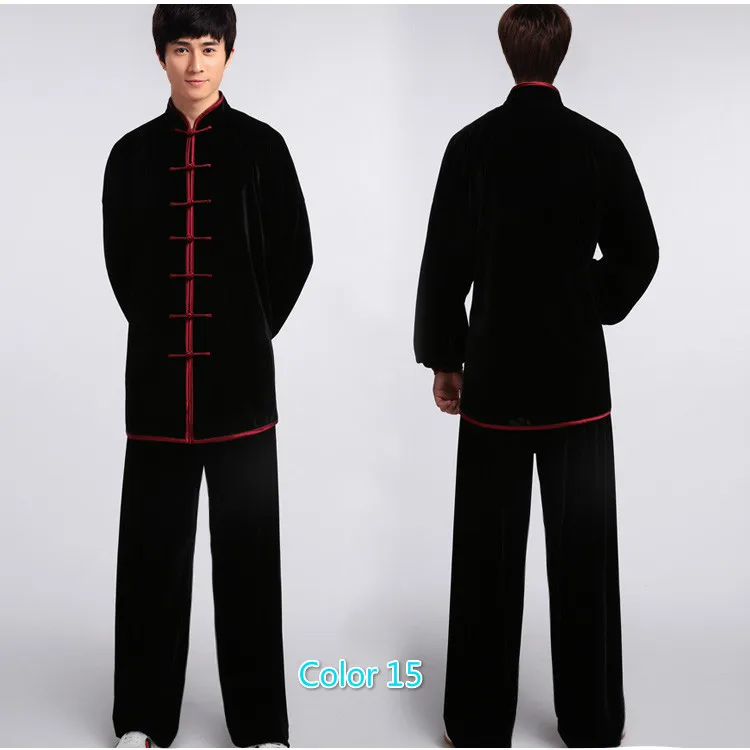 Мужская и женская разноцветная утолщенная теплая одежда Тай чи костюм кунг-фу форма для боевых искусств Taiji Wushu зимняя одежда - Цвет: as picture