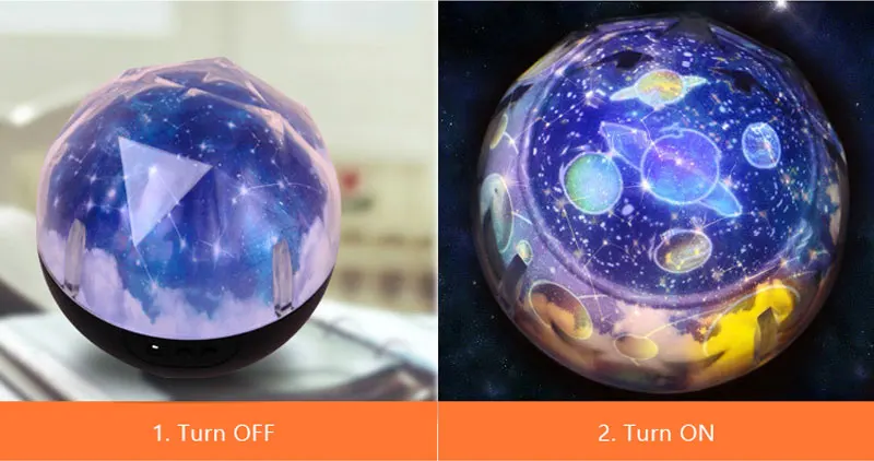 LED Night Light Romantic Starry Sky Rotate Projector Lamp Universe LED Lamp Novelty Baby Colorful Light For Kids Birthday Christmas Gift (3)