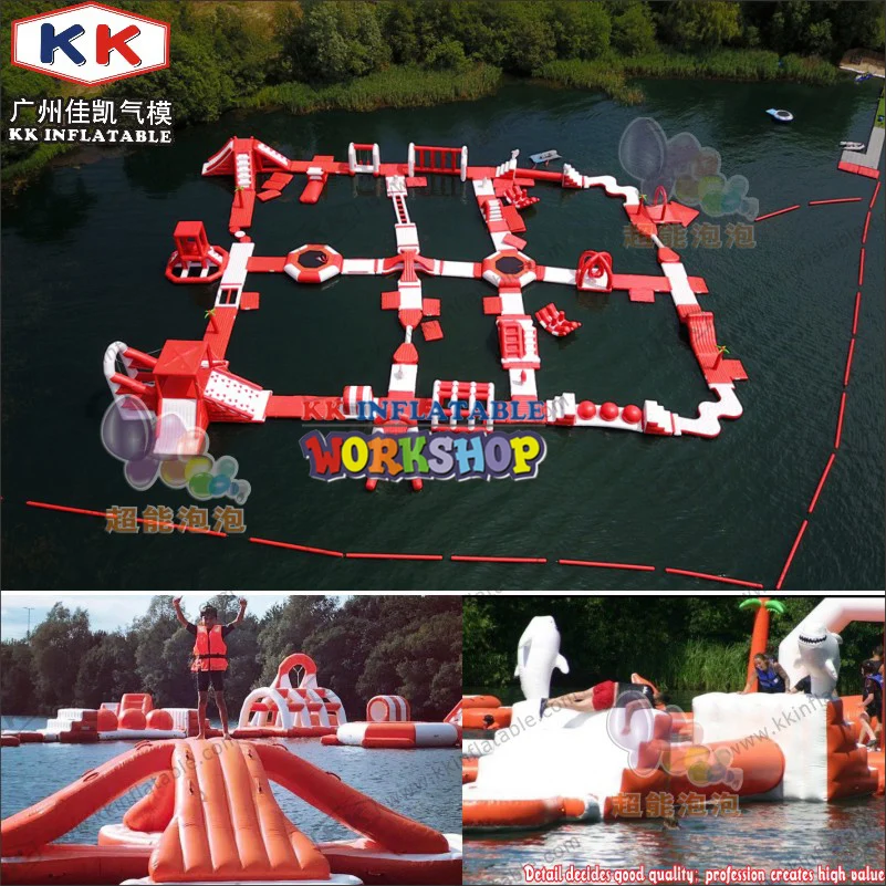 Бренд KK надувные плавающие водные игрушки надувной аквапарк красного и белого