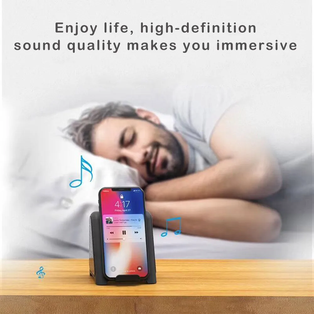 Мини bluetooth динамик переносное Беспроводное зарядное устройство для iPhone XS MAX XR X 8