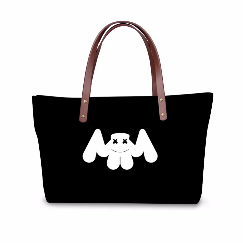 

Noisydesigns fresh bag Marshmello Pattern Shoulder Bag Big bag Women Hand Bag Beach Totes Travel Tote Sac a main Wholesa