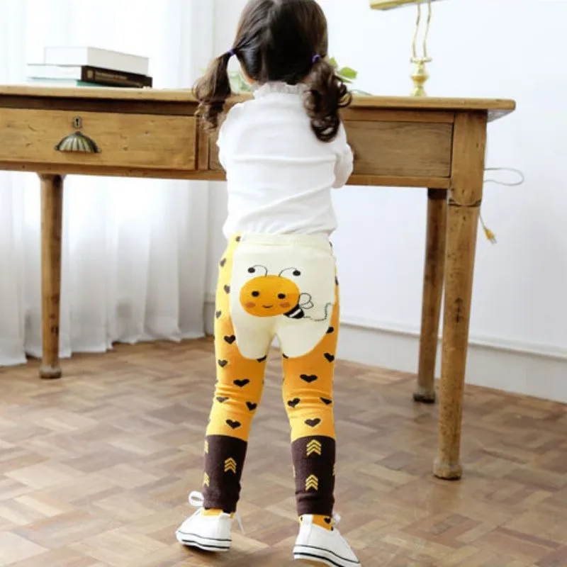 Комплект со штанами для маленьких детей леггинсы с рисунком для маленьких девочек и мальчиков теплые штаны под подгузники