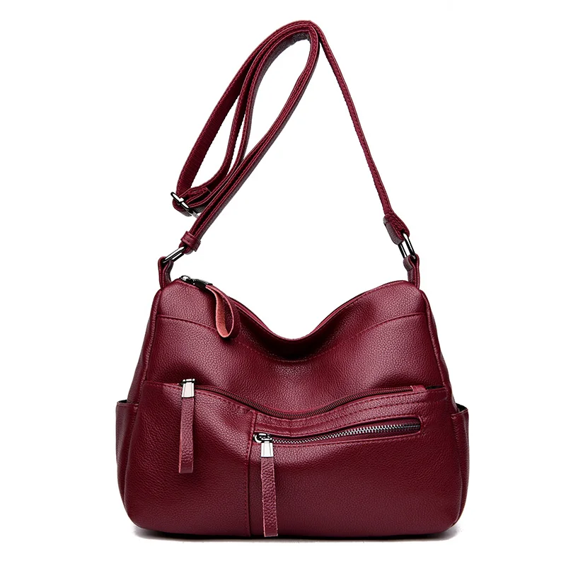 

2019 New luxury handbags women shoulder bag large tote bags hobo soft Genuine leather ladies crossbody messenger bag for women