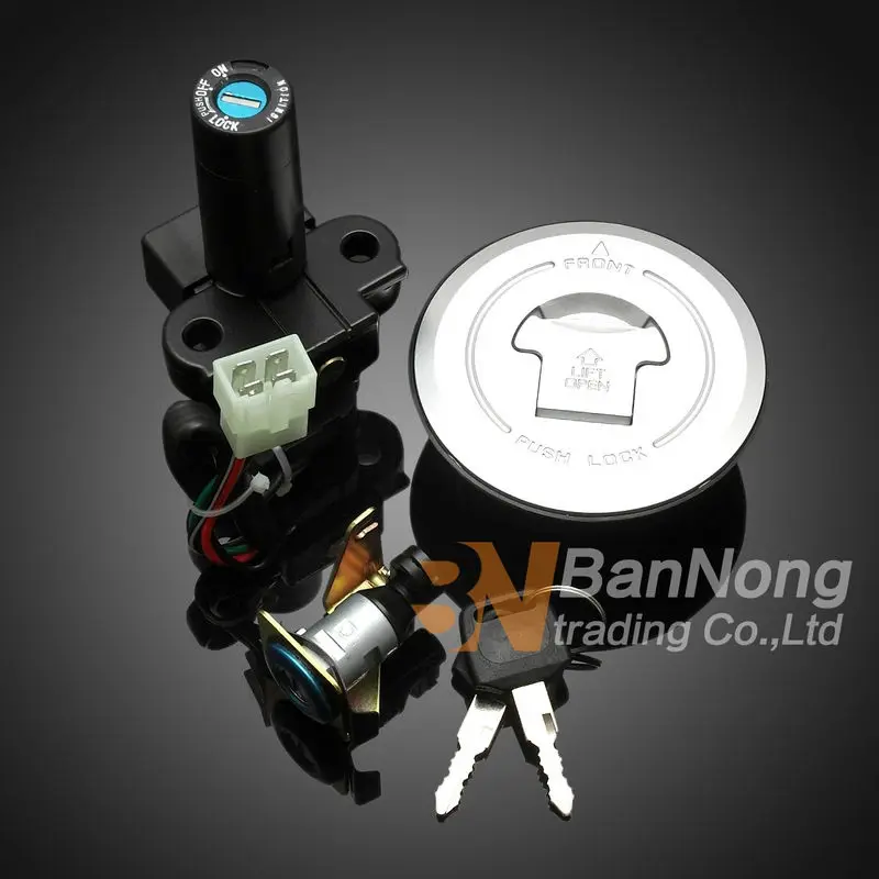 Motorcycle Ignition Switch Lock Fuel gas Tank Cap Cover Seat Handle
