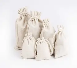 50 шт. 10x15 хлопчатобумажной ткани расслоение карман хлопок и лен мешочек для хранения ювелирных изделий Упаковка Мешок drawstring подарок сумка с