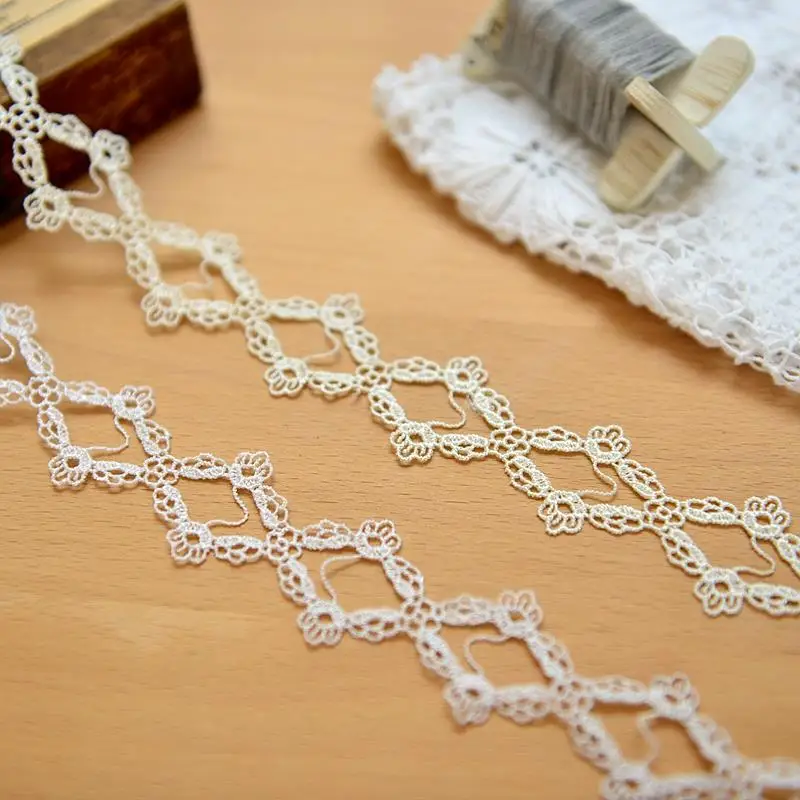 Purified water soluble lace can be worn with lace accessories 3cm wide