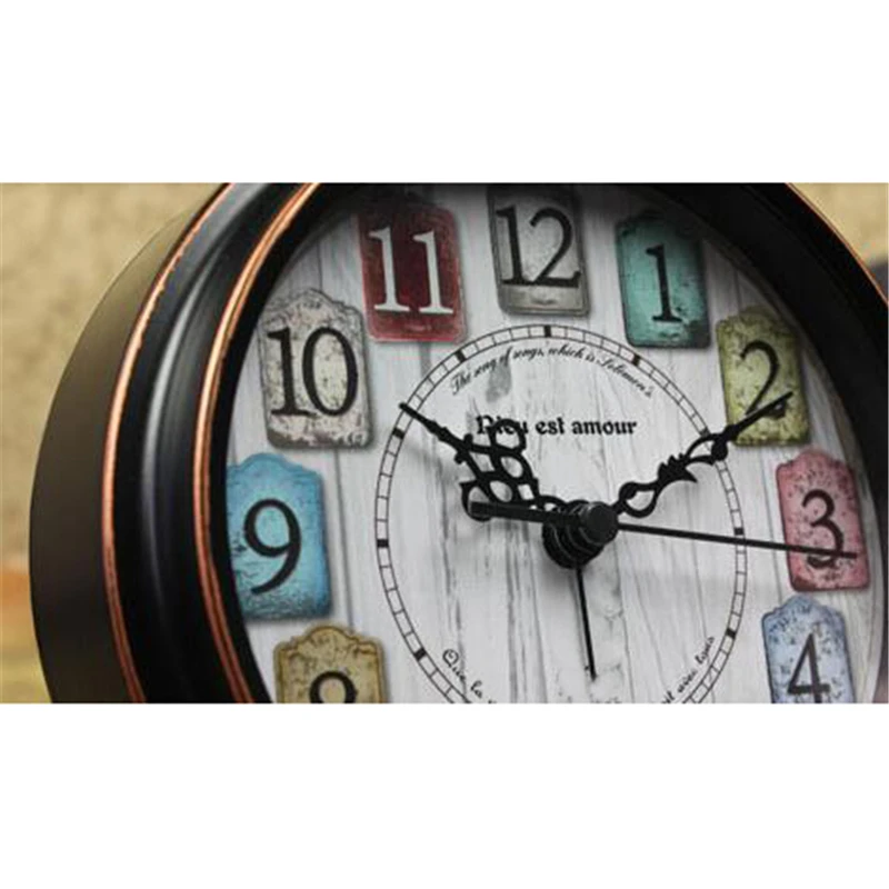High Grade Vintage Alarm Clock Study Room Desk Table Clock Antique Bedside Wake Up Clock Metal Loud Alarm Desk Clock For Kids