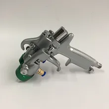 SAT1189 пистолет для краски воздуха Профессиональный Пневматический хромированный Краскораспылитель пневматический распылитель двойное серебряное зеркало хромированный Краскораспылитель