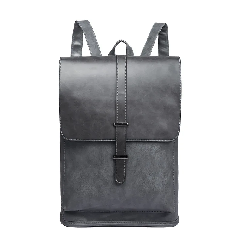  Brand Men Backpacks Vintage Leather Male Laptop Backpack Business Rucksack Travel School Bag For Co - 32856234110