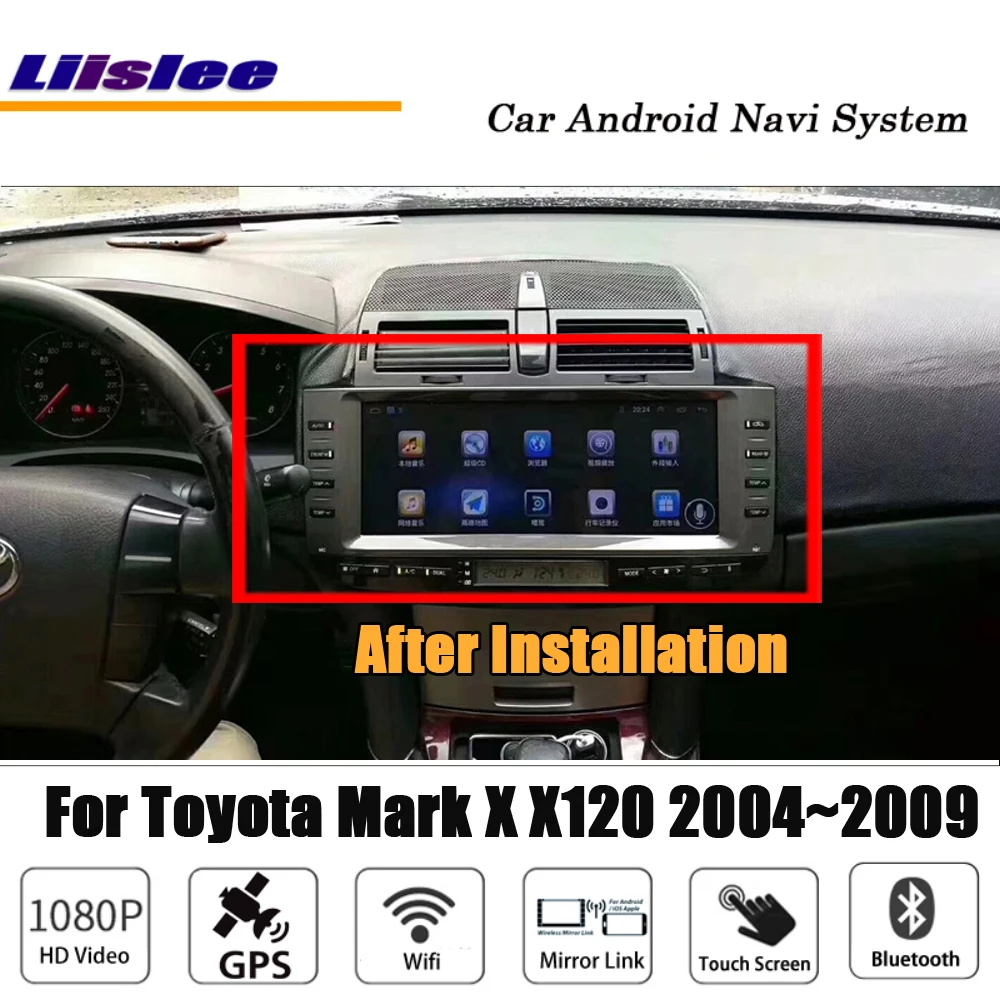 Liislee 12,3 2+ 32G Android автомобильный мультимедийный для Toyota Mark X/eiz X120 2004~ 2009 оригинальная стерео gps карта Navi навигационная система