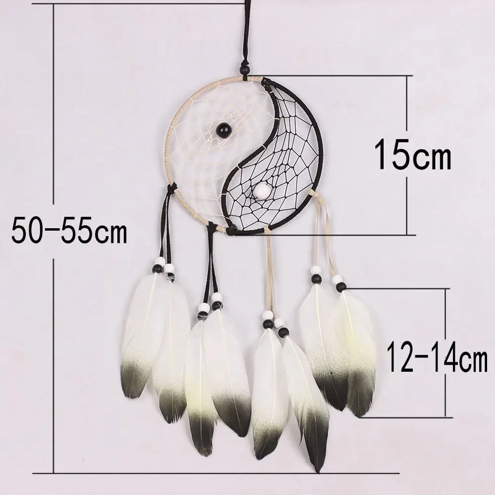 JX-LCLYL Large Dream Catcher With Feathers Car Wall Hanging Decoration Ornament Gift