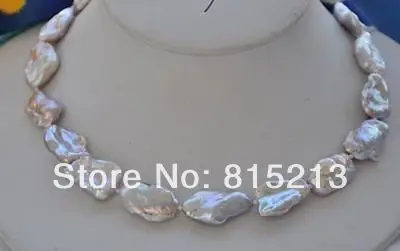 

ddh001238 18mm purple baroque keshi reborn freshwater pearl necklace