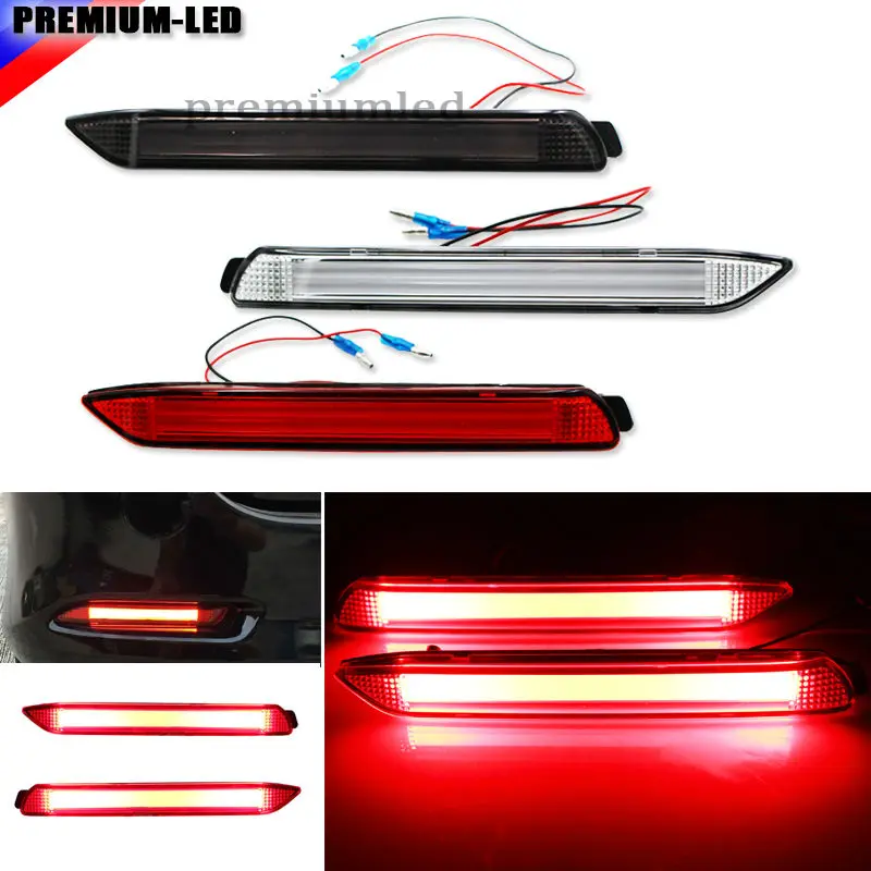 2) OEM JDM 3D оптический стиль светодиодный бампер отражатель света для Lexus& Toyota Замена запаса бампер Светоотражающие линзы