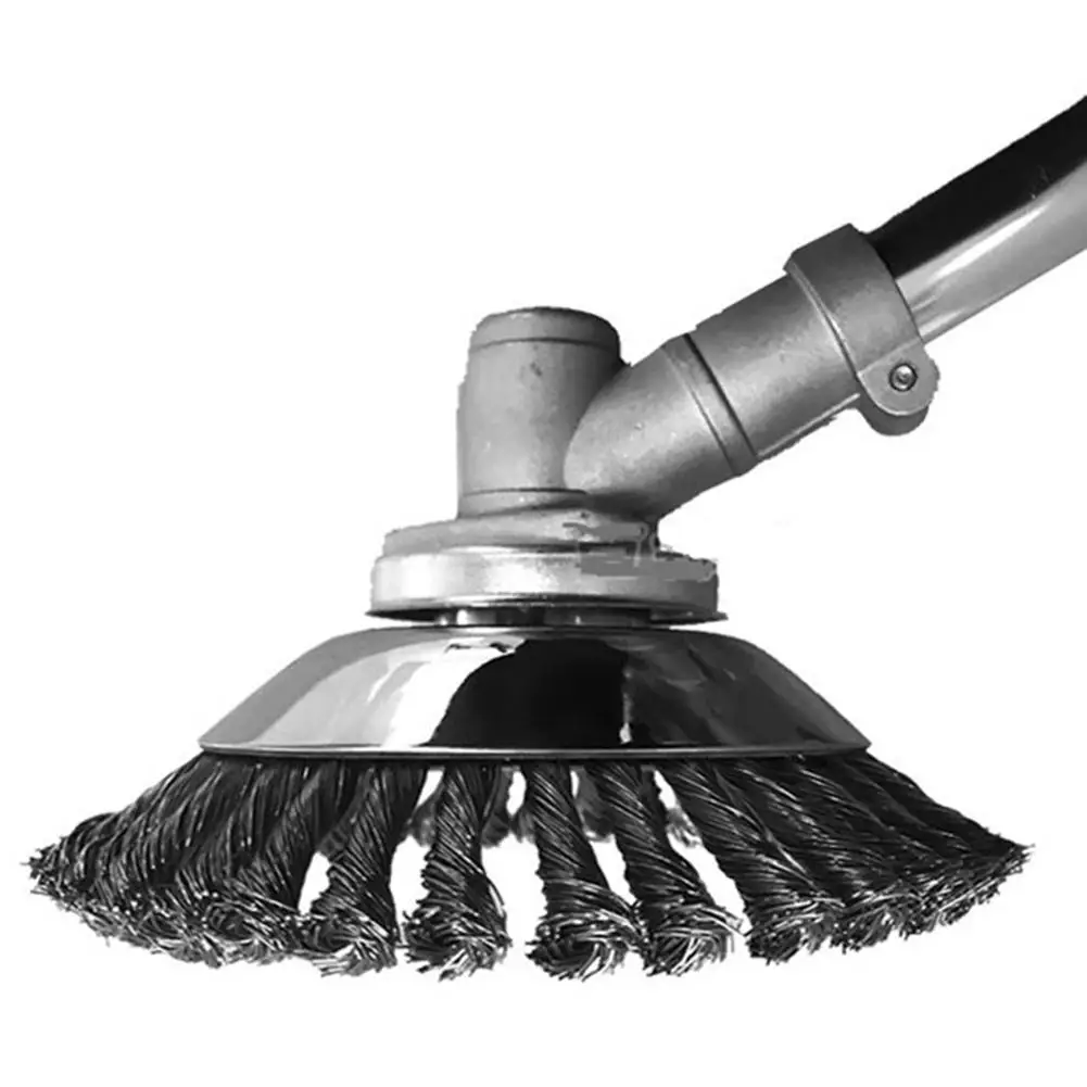 6 Inch Steel Wire Wheel Brush Grass Trimmer Head Weed Cleaning Tools For Garden Care 6 Inch Steel Wire Wheel Brush Grass Trimmer Head Weed Cleaning Tools For Garden Care