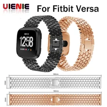 Новое поступление модные часы из нержавеющей стали ремешок на запястье металлический ремешок для fitbit versa Смарт часы ремешок Браслеты