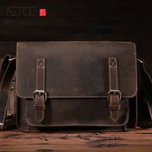 AETOO, мужские кожаные сумки mad horse, мужские сумки в европейском и американском стиле, трендовые ретро сумки, мужские повседневные деловые сумки