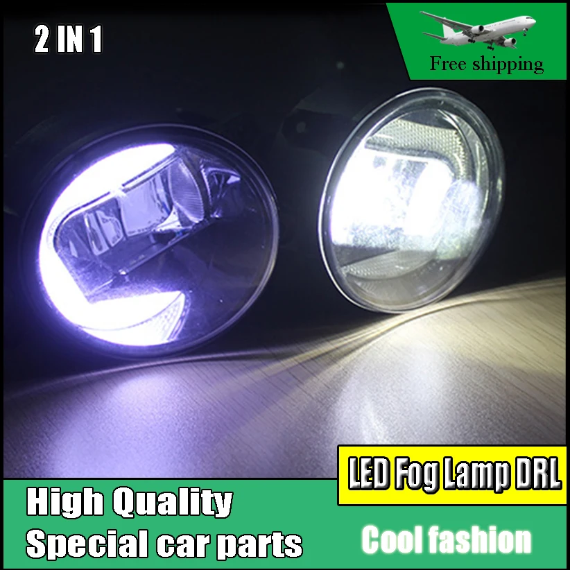 Стайлинга автомобилей 2 В 1 LED DRL дневного света Противотуманные лампы свет для Лексус RX450h LED туман света DRL автоаксессуары Стайлинга автомобилей 2 В 1 LED DRL дневного света Противотуманные лампы свет для Лексус RX450h LED туман света DRL автоаксессуары