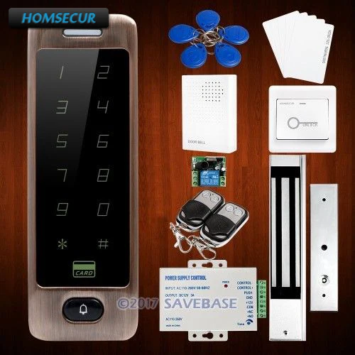 

HOMSECUR Red Bronze Waterproof Wiegand 26/34 Anti-Vandal 125Khz RFID Access Control System+Backlight