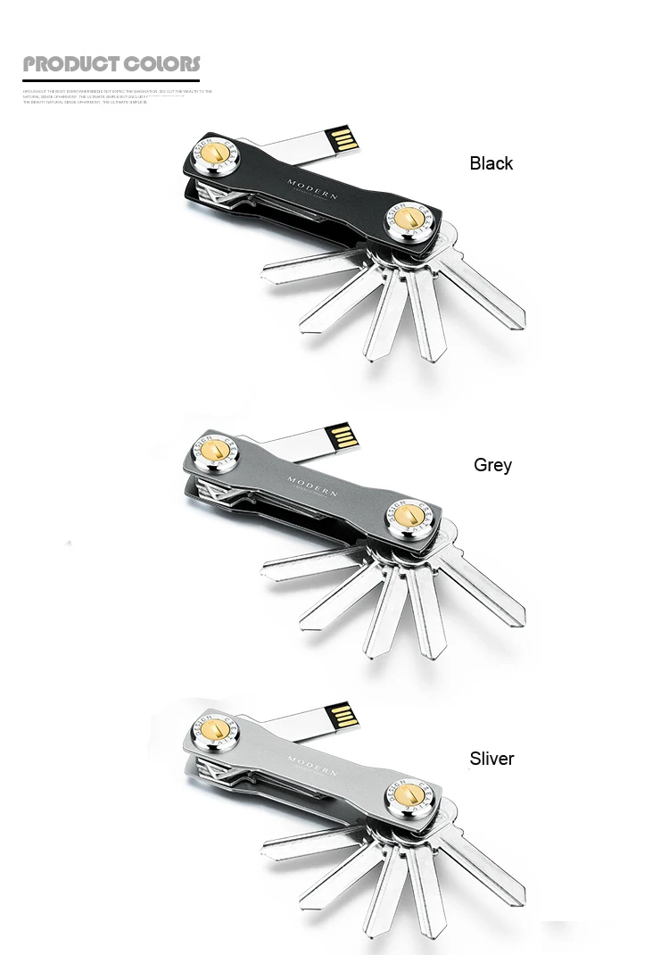 Брендовый алюминиевый ключ Умный кошелек DIY брелок EDC Карманный держатель для ключей органайзер для ключей-современный