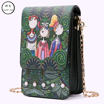 

3D printing women handbags,fashion Korean version shoulder bag,Girl chain messenger bag,sweet woman PU leather Vertical section