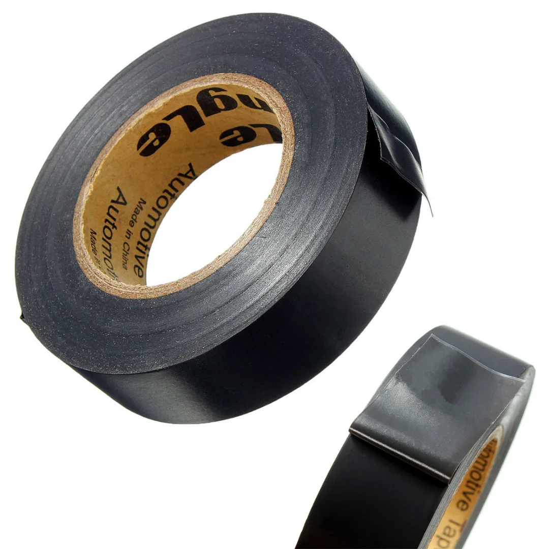 

1pc Black Electrical Insulation Tape Adhesive Roll Electricians Flame Retardant Waterproof Tapes Mayitr Home Tool 19mm*20m