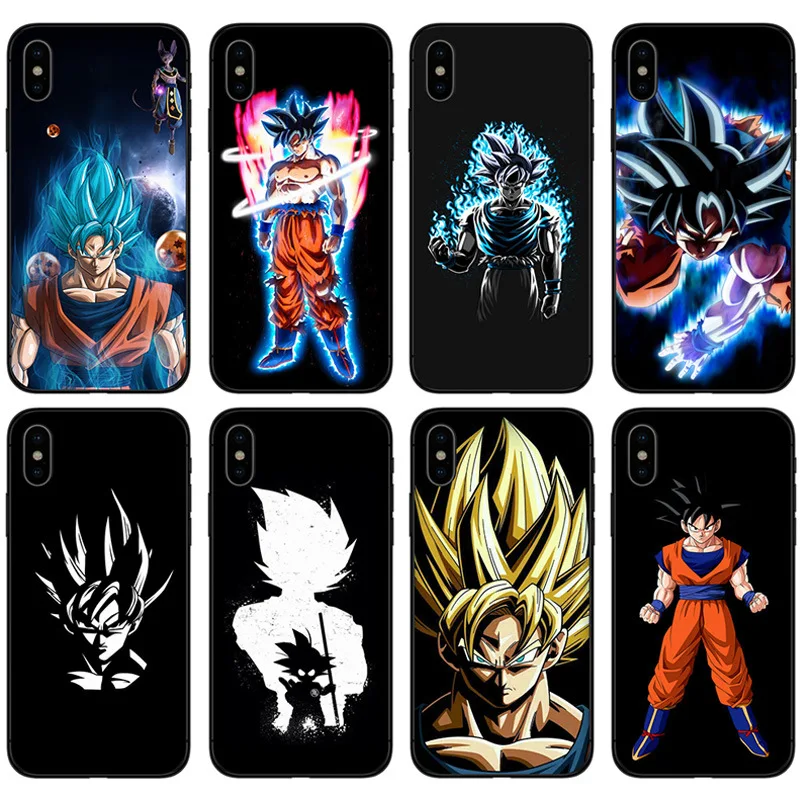

Fashion soft shell Dragon Ball Z Super DBZ Goku Fashion Coque For iPhone X XR XS MAX 8Plus 8 7Plus 7 6 6s plus Phone Case Cover