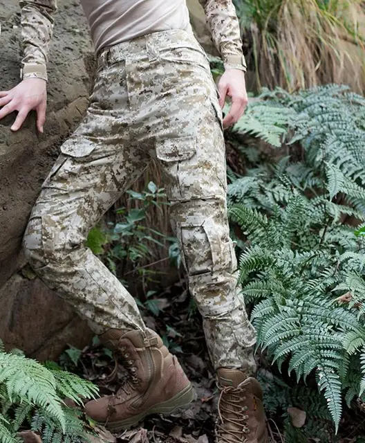 High End Combat Camouflage Army Pants Solid Cargo Frog G3 Multi Pocket Tactical Men Military 