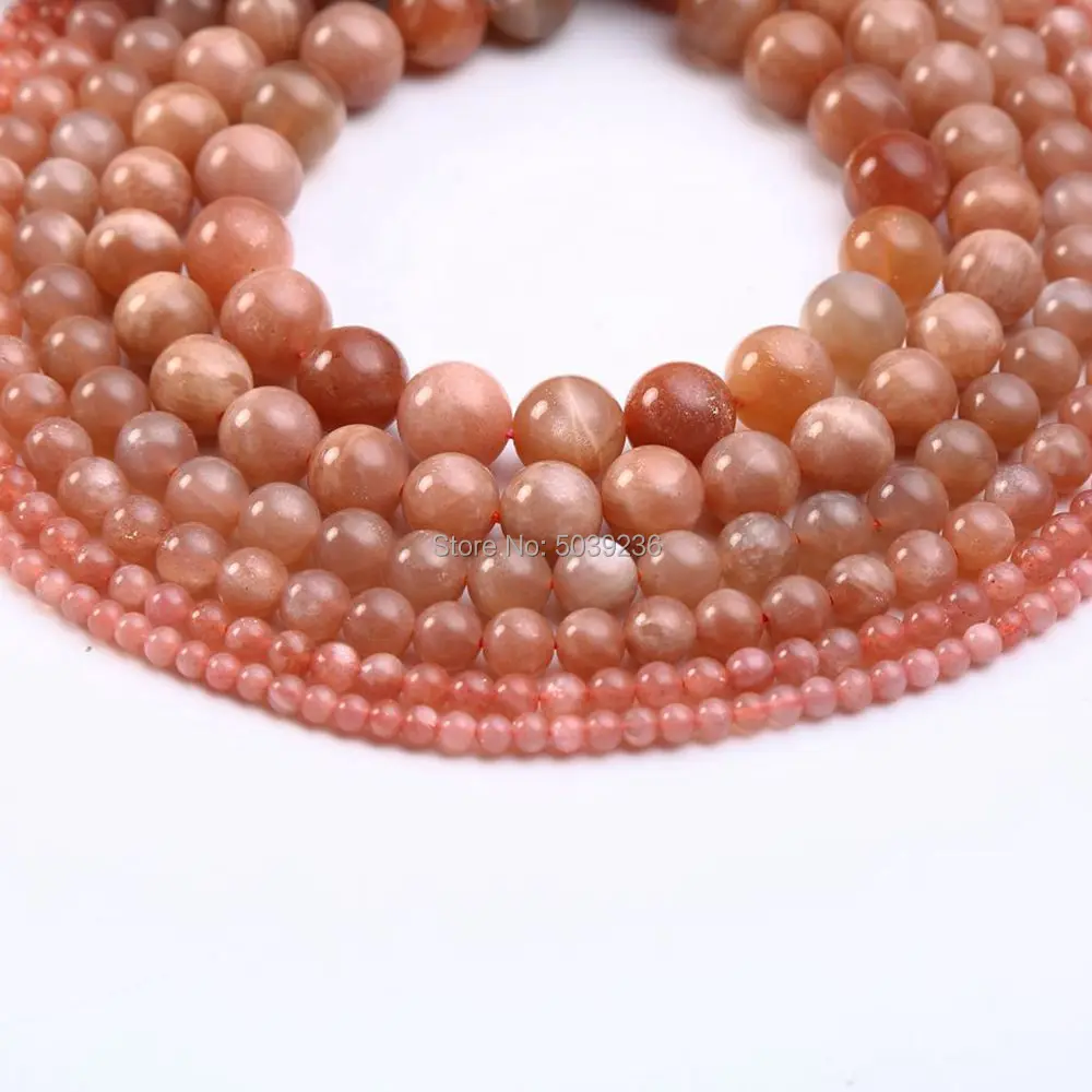 

Bulk Wholesale Natural Sun Stone Loose Beads for Needlework Jewelry Making 4/6/8/10/12mm DIY Bracelet